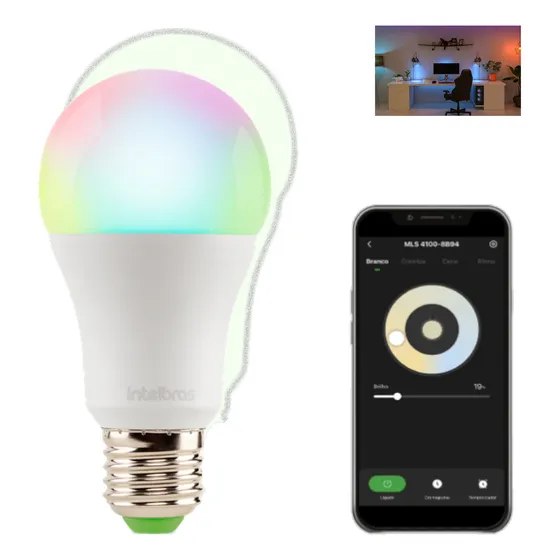 Lampada Led Wi-fi Mibo Smart Mls4100 806 Lumens App Intelbras