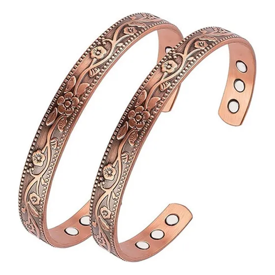 A 2 Pulsera Magnética Cobre For Aliviar El Dolor La Artritis