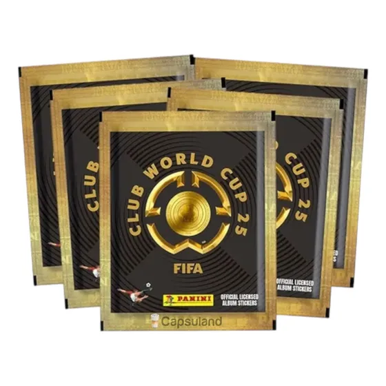 Pack 25 Sobres X5 Figuritas Mundial Clubes 2025 Fifa Panini