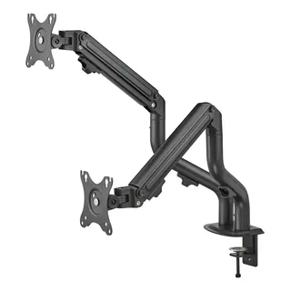 Suporte Articulado De Mesa P/ 2 Monitores Ft-445mg2 Fixatek Cor Preto