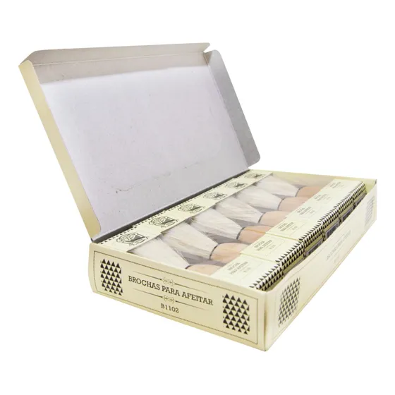 Pack X6 Brocha De Afeitar Eterna Chica Madera B1102