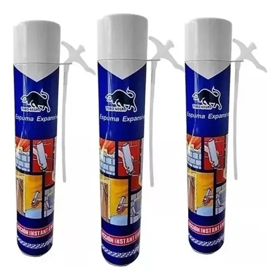 Pack 3 Espuma Expansiva Poliuretano Sellador Aislante 500 Ml