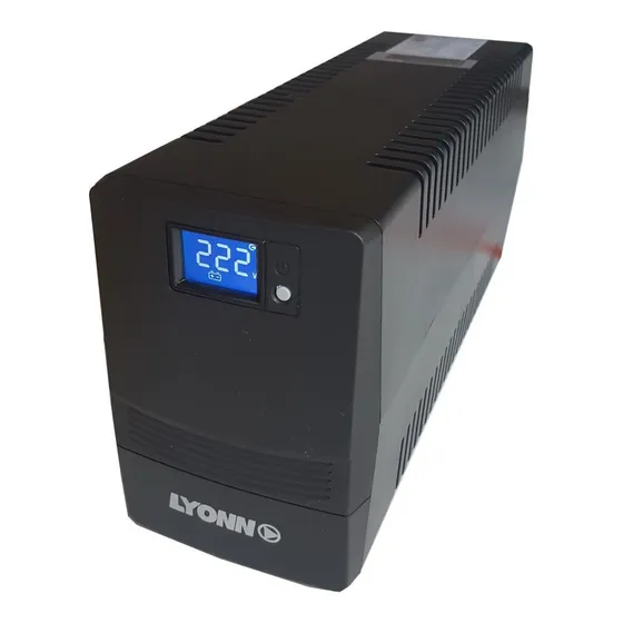 Ups + Estabilizador Lyonn Ctb 800VA 480W Con Software + Lcd Color Negro