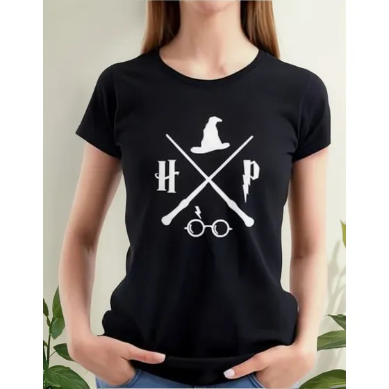 Camisa Baby Look Harry Potter Logo Blusinha Algodão
