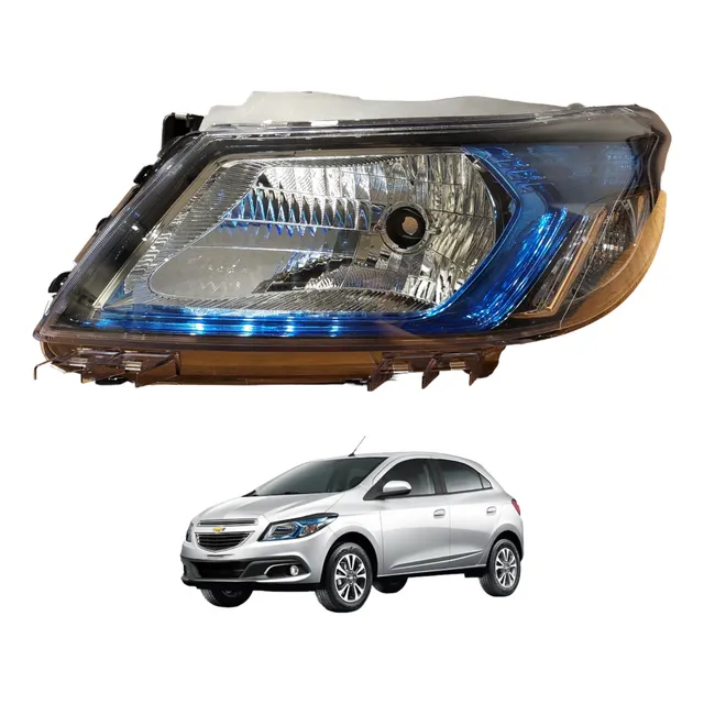 Farol Chevrolet Onix 13/16 Lado Esquerdo Azul 52090369