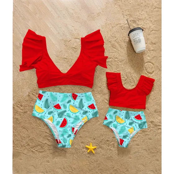 Trajes De Baño A Juego Madre E Hija Bañadores Print Tropical