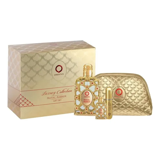 Set 4 Piezas Royal Amber Unisex De Orientica Edp 80ml + 10ml