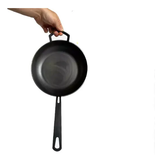 Sartén De Hierro Kankay 25cm Con Manija Antiadherente Color Negro