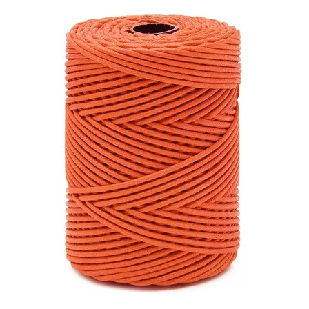 Cordão Encerado De Algodão Danitex 2mm Com 100mts Cor 4730- Laranja Cítrico