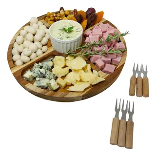 Kit Tabua Para Servir Petisco Com Ramequim Garfinhos Bambu Kit Tabua Para Servir Petisco Com Ramequim Garfinhos Bambu