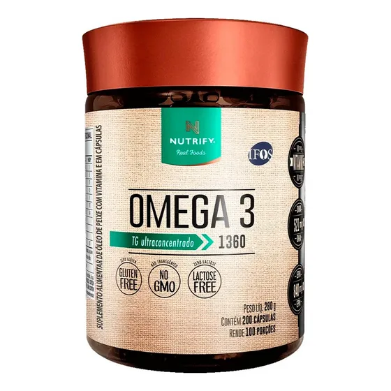 Omega 3 200 Capsulas - Nutrify Sabor Sem sabor