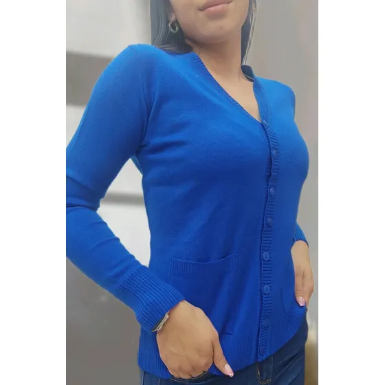 Saco Nacional Para Dama Con Botones Y Bolsillos Tallas S M L