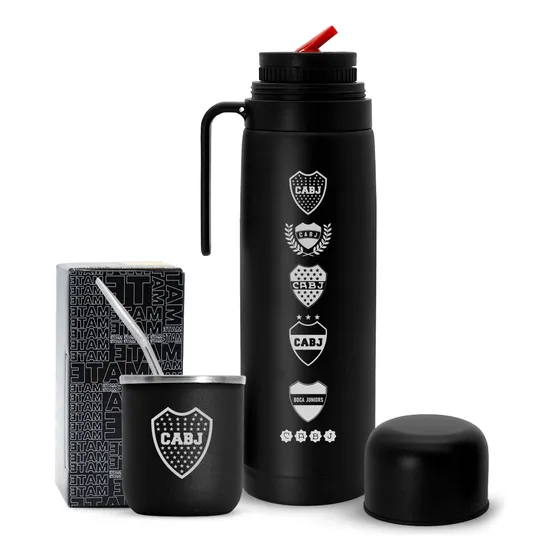 Set Matero Termo Mate Clubes Futbol Argentina Grabado Laser