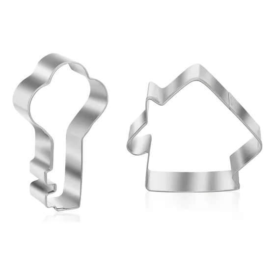 Cortador Galleta Casa 2 Pieza Acero Inoxidable Mold Para