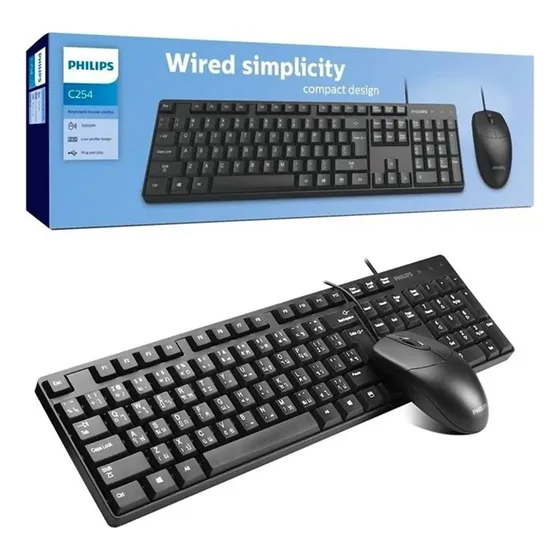 Combo Teclado Y Mouse Philips C254