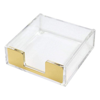 Soporte Para Bloc De Notas Adhesivo De Acrilico Dorado Tr... Soporte Para Bloc De Notas Adhesivo De Acrilico Dorado Tr...