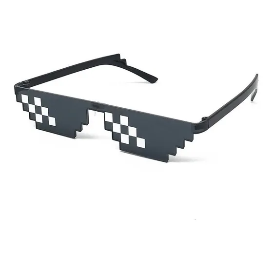 Gafas Pixeladas Thug Life Divertidas Turn Down Vintage Ok