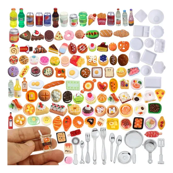 Cd 150 Botellas De Comida En Miniatura, Latas De Soda, Juego
