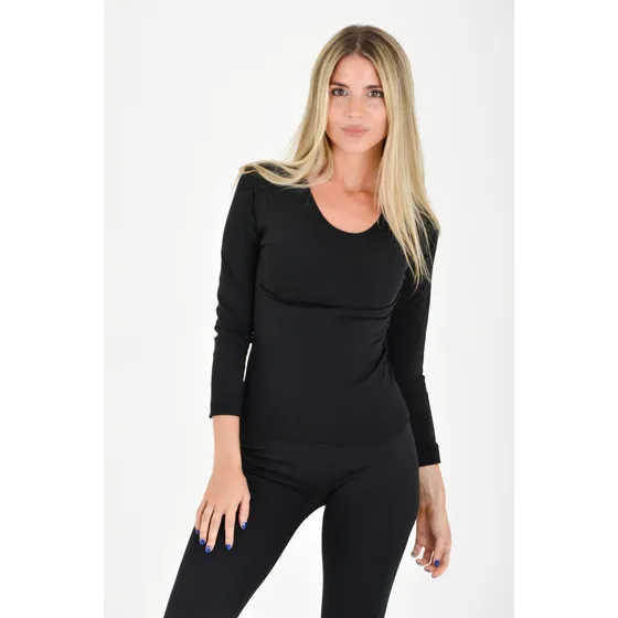 Camiseta Termica Lycra Manga Larga Frisada Mujer Art.2930