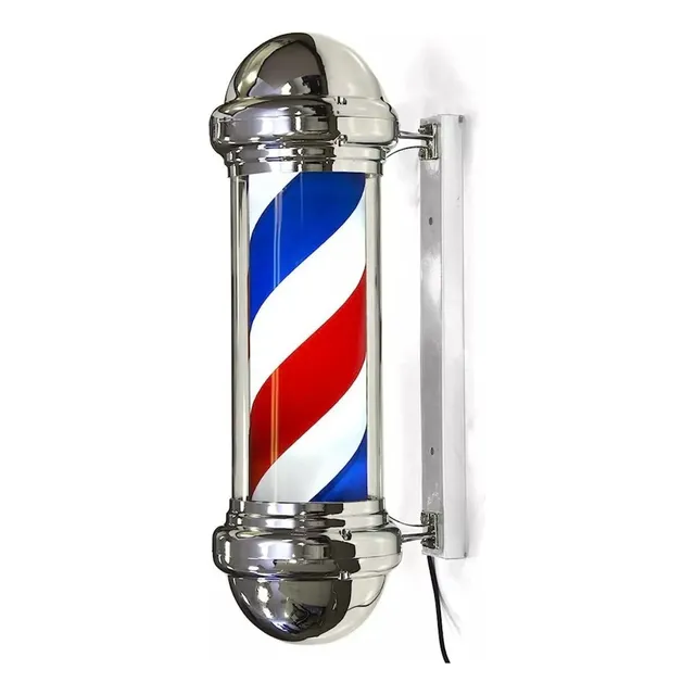 Farol Pole Barberia Peluqueria Kisoko Movimiento Y Luz Led