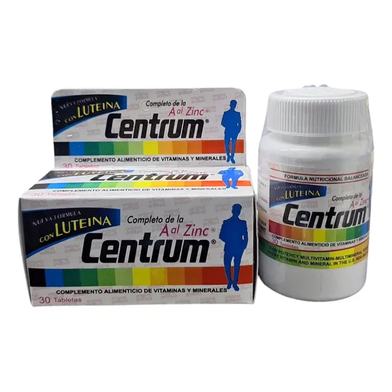 Centrum Con Luteina Completo De La A Al Zinc 30 Tabletas