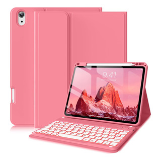 Funda Para iPad Air 11 2024 Con Teclado Color Rosa Durable Funda Para iPad Air 11 2024 Con Teclado Color Rosa Durable