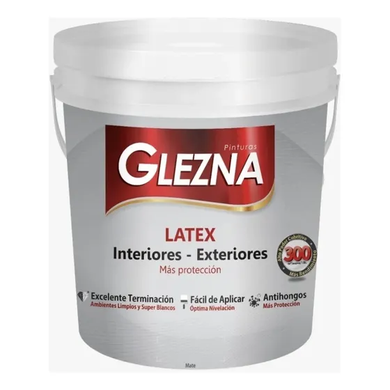 Látex Interior Y Exterior Blanco 18l Glezna Super Cubritivo