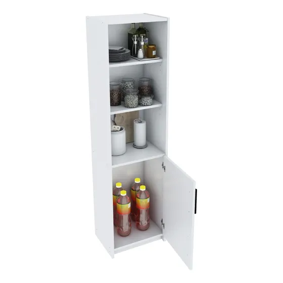 Organizador Alacena Despensa Con Puerta Estantes Regulables Color Blanco