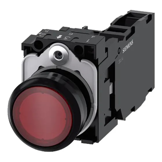 Pulsador Luminoso Rojo 1na+1nc 24vca/cd 3su11020ab201fa0