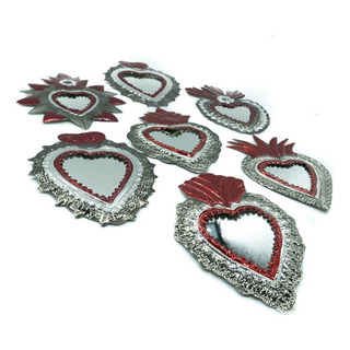 Corazon Rojo Con Espejo De Hojalata Corazon Rojo Con Espejo De Hojalata