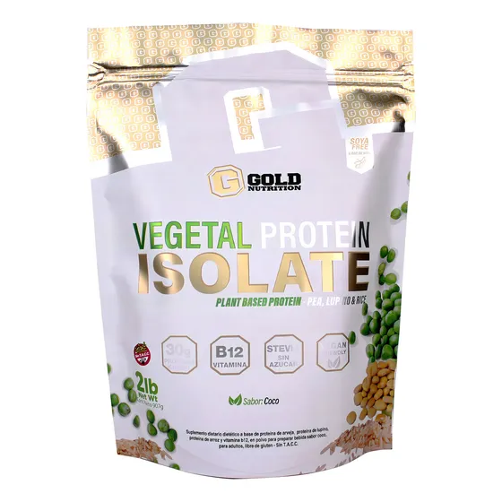 Vegetal Protein Isolate Gold Nutrition Sabor Coco X907gr