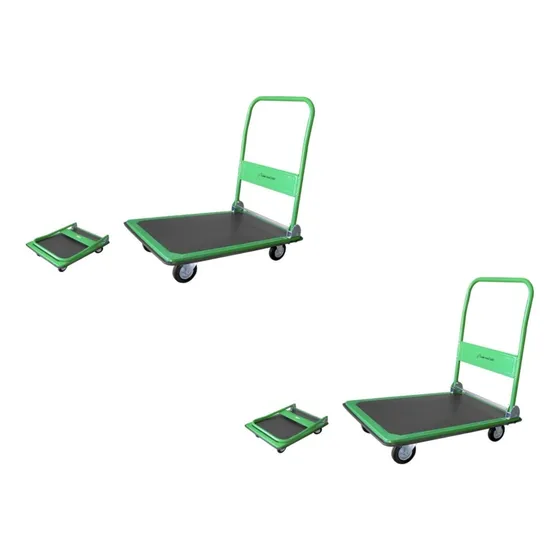 Pack 2 Carrito Plegable De Carga Plataforma Diablito 300 Kg