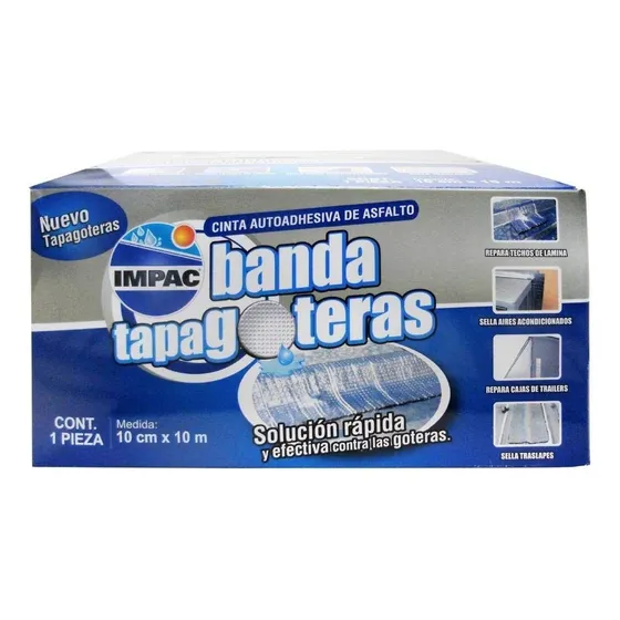 Banda Impac Tapagoteras 10 Cm X 10 M