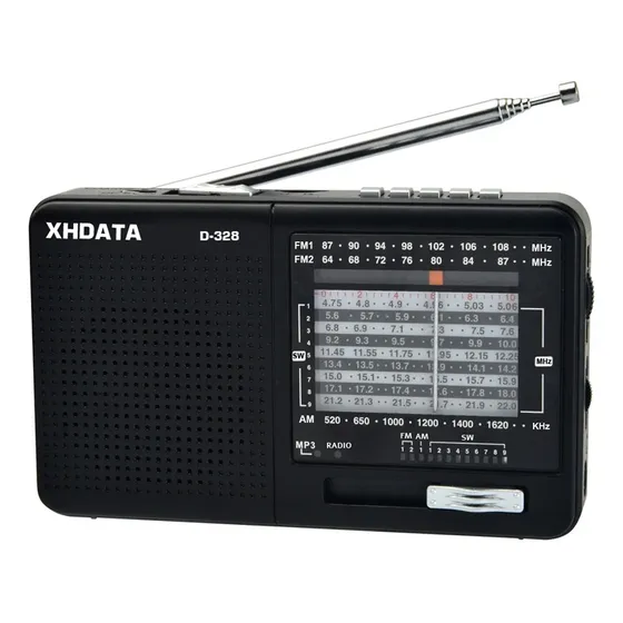 Xhdata D-328 Rádio Receptor Am Fm Sw  12 Faixas Mp3