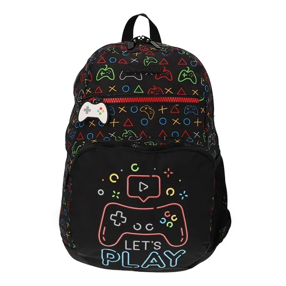 Mochila Xtrem Bolt 220 School Black Gamer Color Negro
