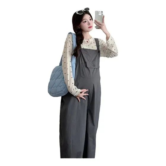 Xl - Conjunto De Maternidad Moderno Para Otoño 2024, Mono Ca