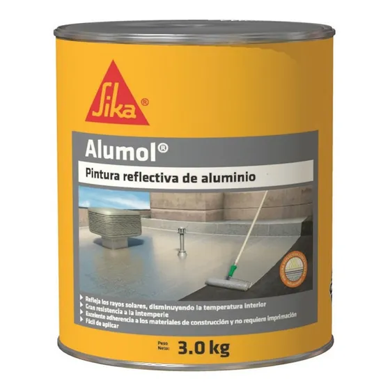 Sika Alumol Pintura Para Protección De Cubiertas 3kg Color Gris