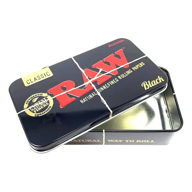 Caja Mini Tin Box Raw Contenedor Estuche Metalico