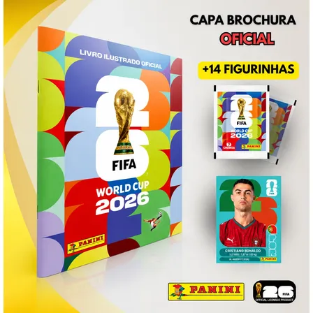 Álbum Da Copa Do Mundo Brochura Fifa 2026 + Figurinhas