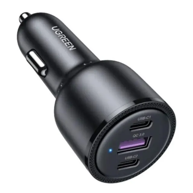 Fuente de vehículo Ugreen 20467 de 69 W, color negro