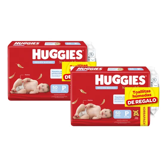 Huggies Natural Care P X 100 + 96 Toallas De Género Sin género Tamaño Pequeño (P)