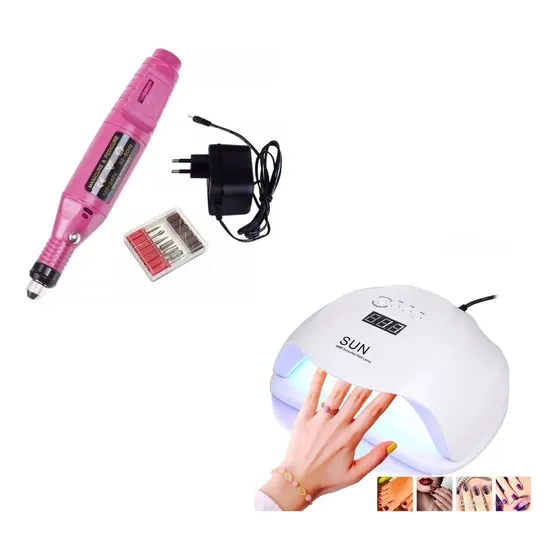  Torno De Uñas 6 Punteros +horno Lampara Uv Cabina Secado 