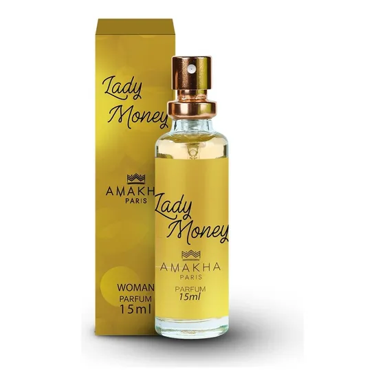 Perfume Lady Money, Amakha Paris, 15 ml, excelente para bolsos