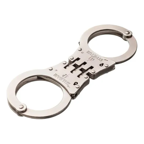 Algema De Pulso De Dobradiça Invictus Em Aço Aisi 1020 Prata