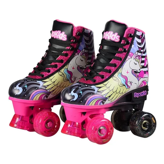 Patines Roller Unicornio Artístico Con Luces 4 Ruedas