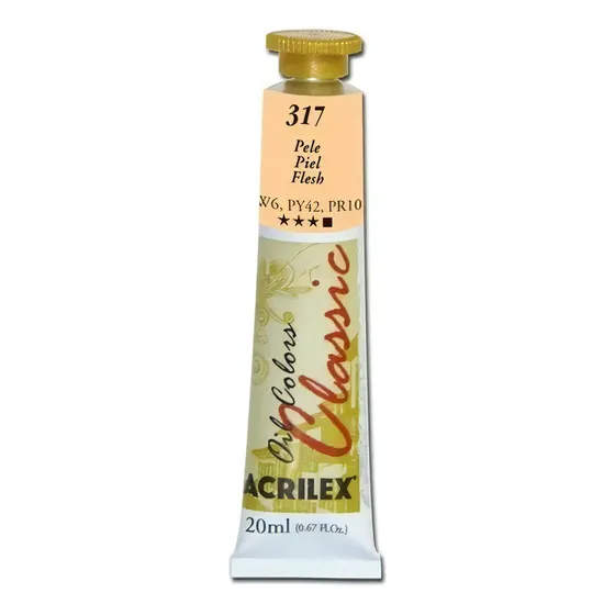 Pintura al óleo Classic Acrilex 317, 20 ml, color piel