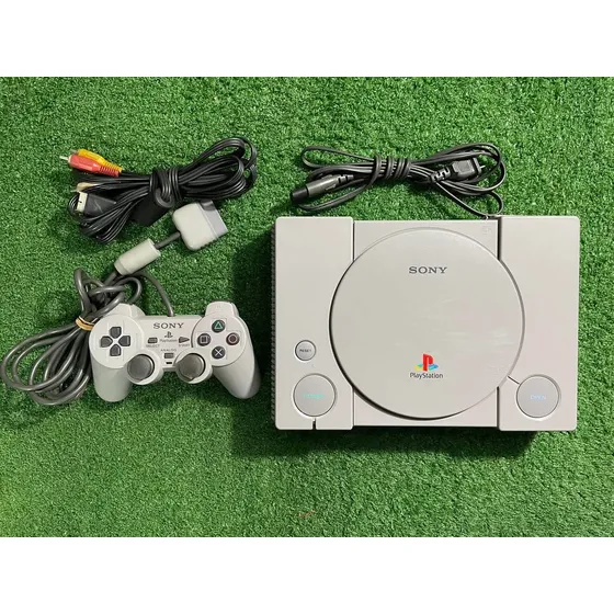 Console Playstation 1 Fat - 1 Jogo Original + 1 Controle + Cabos - Excelente Estado