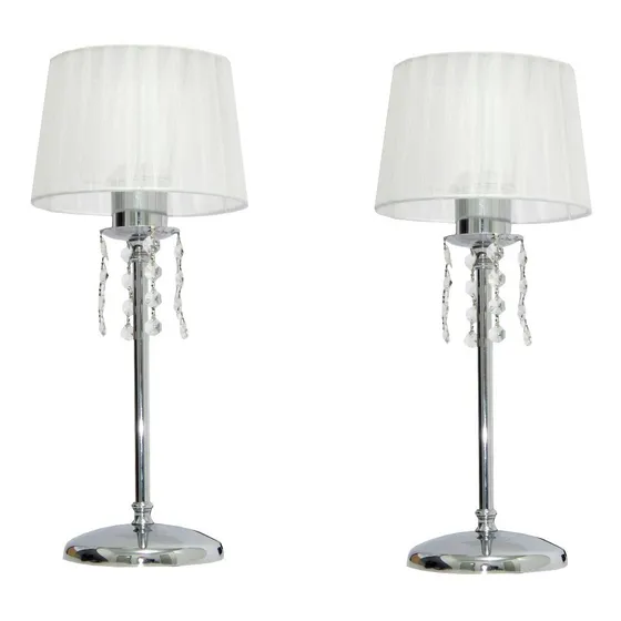 Combo X 2 Lamparas Veladores De Mesa Noche Diseño Moderno
