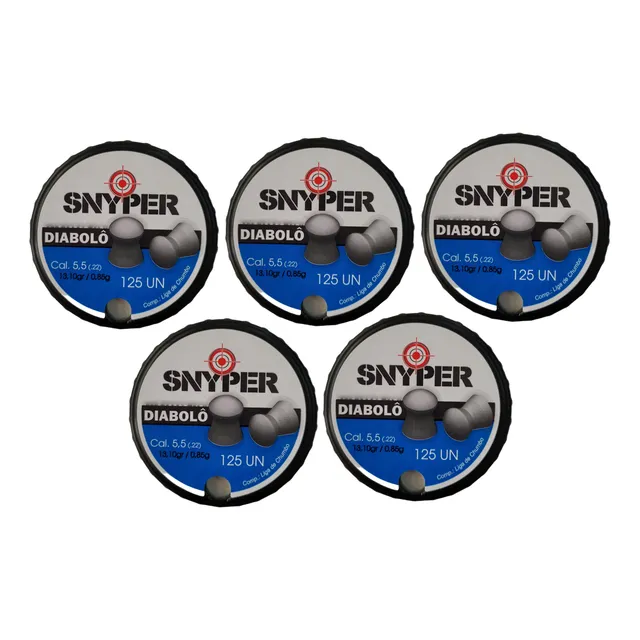 Kit 5 Cx Chumbinho Snyper Diabolo 5,5mm - 625 Unidades