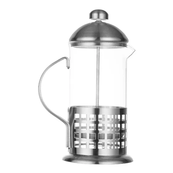 Cafeterafrancesa Embolo Manual Vidrio Y Acero 600 Ml
